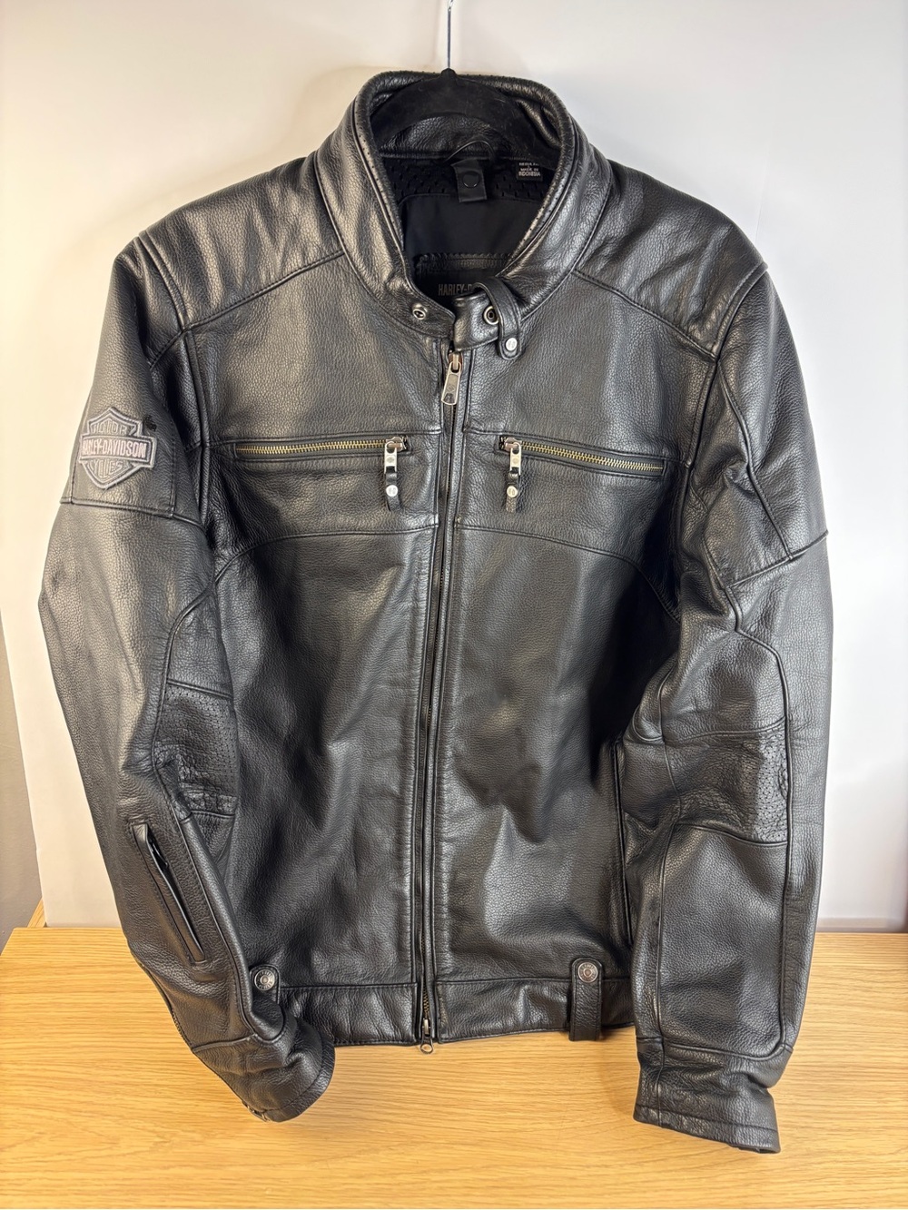 Harley-Davidson Men's Swingarm 3-in-1 Black Leather Jacket‎ Like New!